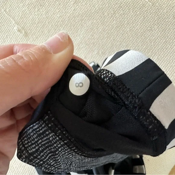 Lululemon Athletica Black Tank with Striped Straps - Picture 5 of 6